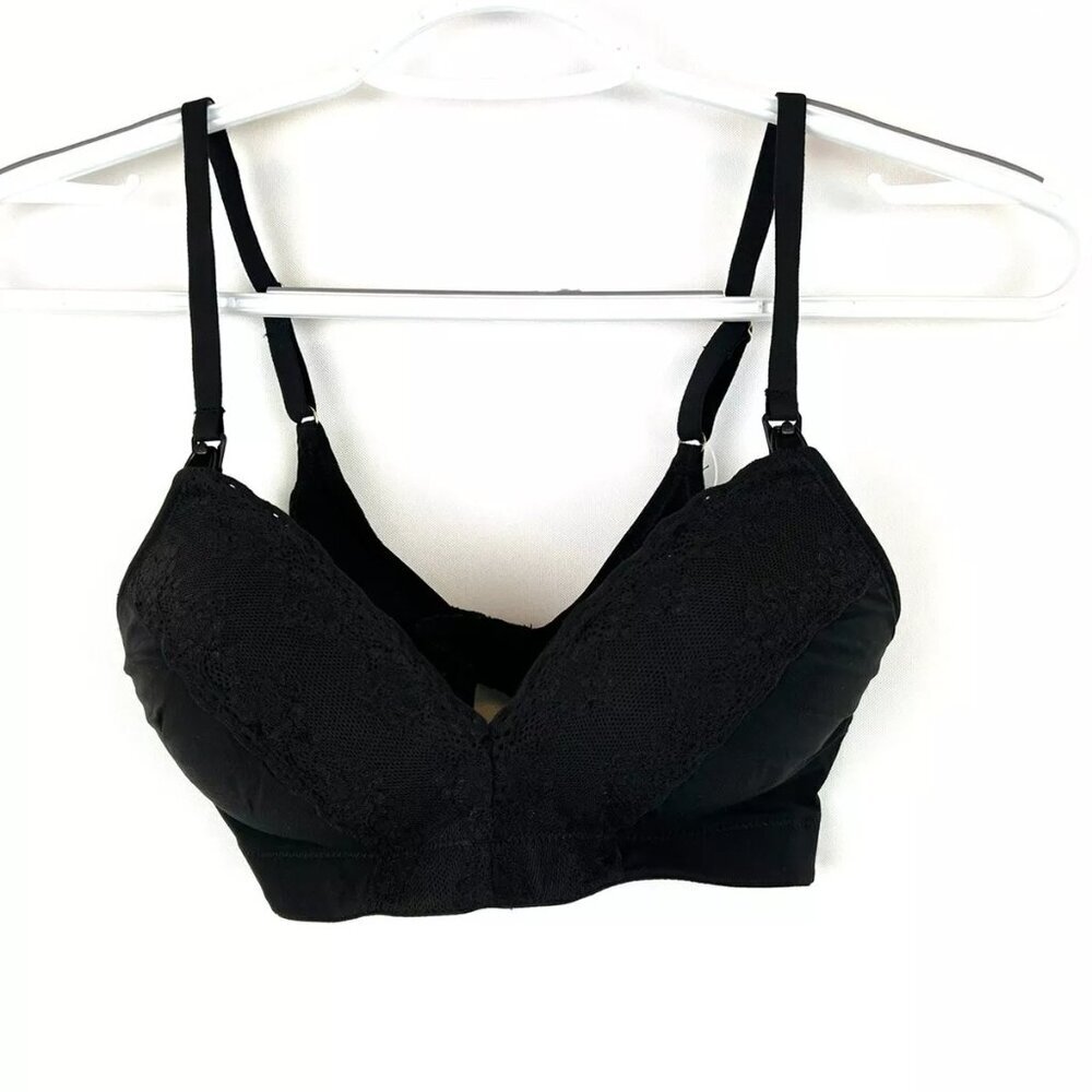 Natori Womens Maternity Bliss Perfection Bra Black Size 30C